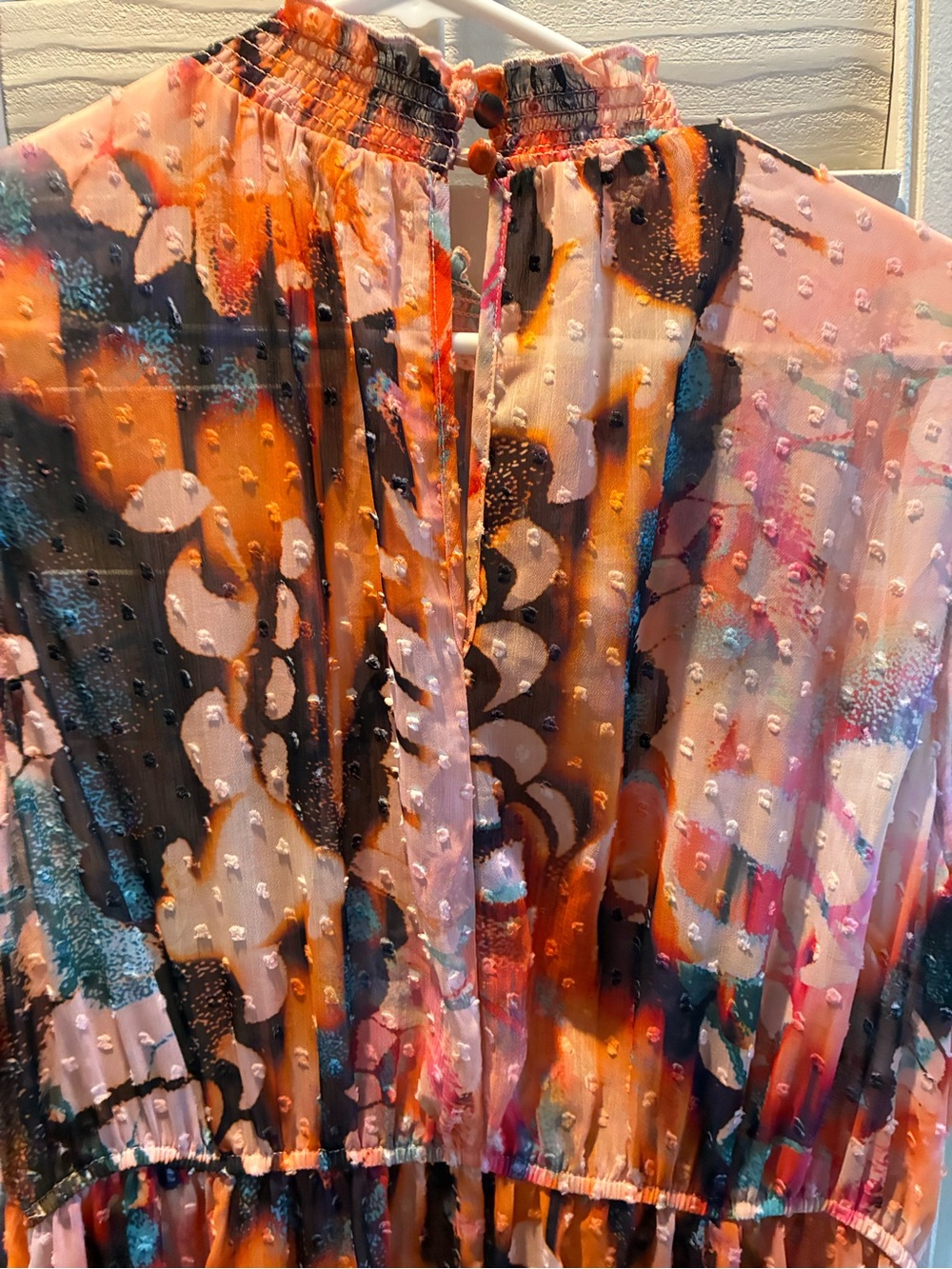 torrid Multicolor Abstract Sleeveless Midi Dress in Orange, Pink, Blue and Black - Picture 10 of 12